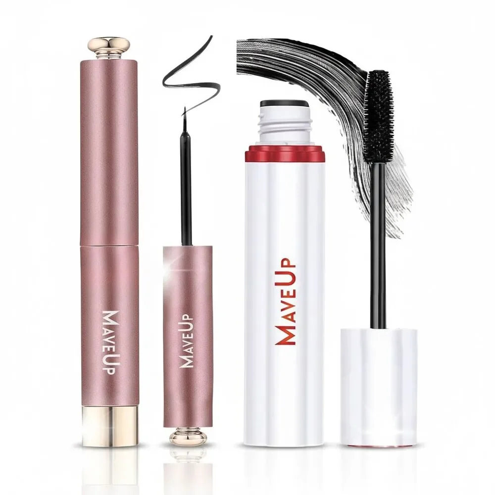MaveUp Eyeliner & Mascara Set - Effortless, Healthy Looking, Mesmerizing Eyes